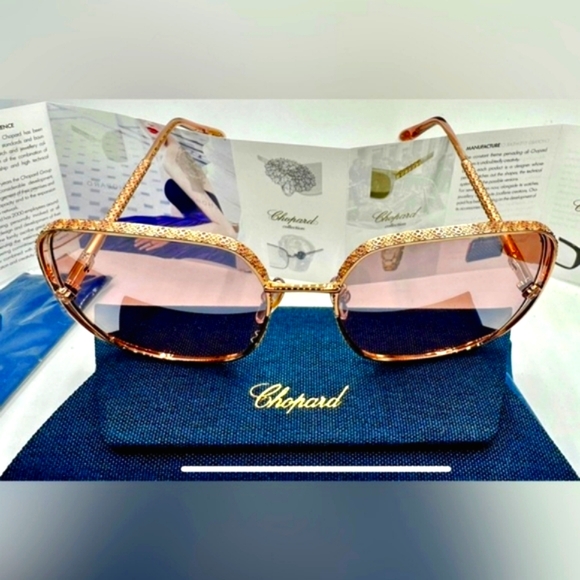 NEW!!! 👑CHOPARD IMPERIAL Sunglasses SCHG33S 2AMX Authentic Limited edition - Picture 2 of 16